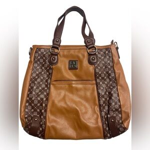 Jose Hess Tan Lather Handbag Purse